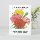 zeepakketlabel kunst, anjerbloemen (Staand voorkant)