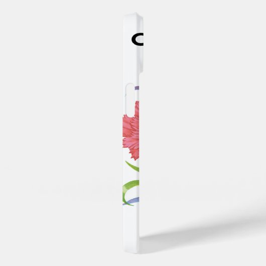  zeepakketlabel kunst, anjerbloemen Case-Mate iPhone case (Achterkant / Rechts)