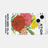  zeepakketlabel kunst, anjerbloemen Case-Mate iPhone case (Achterkant (horizontaal))