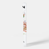  zeepakketlabel kunst, anjerbloemen Case-Mate iPhone case (Achterkant / Links)