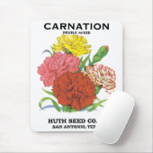 zeepakketlabel kunst, anjerbloemen muismat (Met muis)