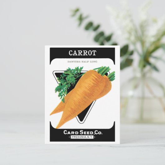  zeepakketlabel kunst, Danvers wortelen Briefkaart (Staand voorkant)