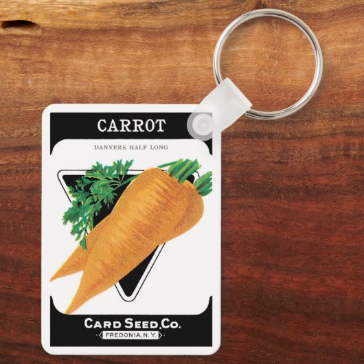  zeepakketlabel kunst, Danvers wortelen Sleutelhanger (Achterkant)