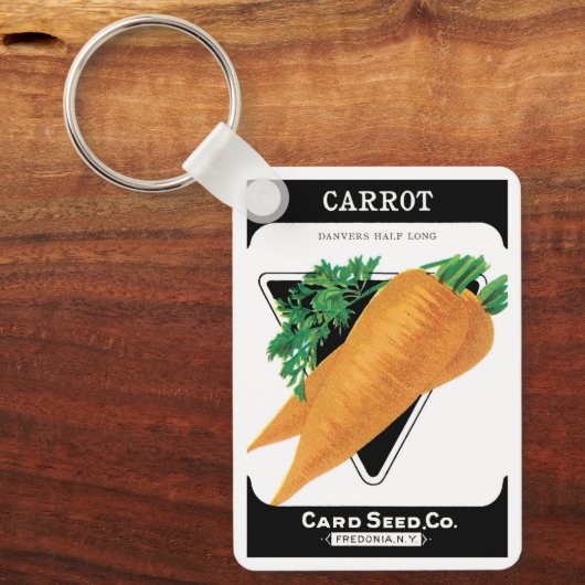  zeepakketlabel kunst, Danvers wortelen Sleutelhanger (Voorkant)