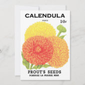 zeepakketlabel kunst, kalendula-bloemen (Voorkant)