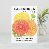 zeepakketlabel kunst, kalendula-bloemen (Staand voorkant)