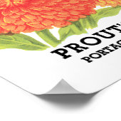  zeepakketlabel kunst, kalendula-bloemen poster (Hoek)