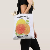 zeepakketlabel kunst, kalendula-bloemen tote bag (Dichtbij)