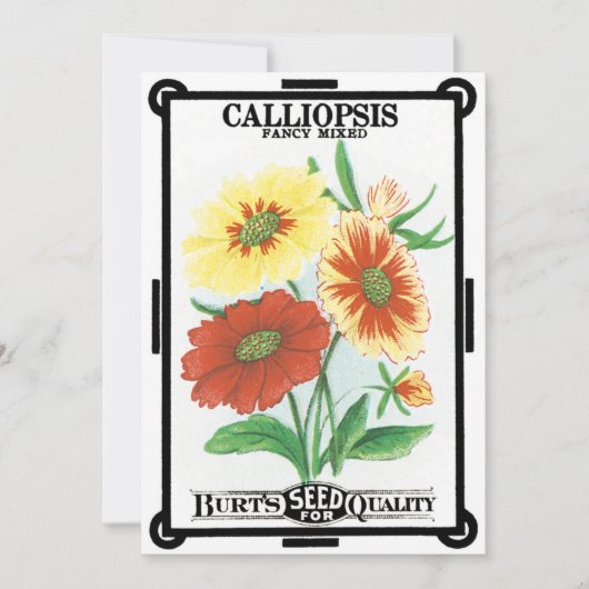 zeepakketlabel kunst, kalliopsis bloemen (Voorkant)