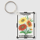  zeepakketlabel kunst, kalliopsis bloemen sleutelhanger (Voorkant)