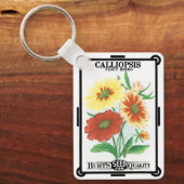  zeepakketlabel kunst, kalliopsis bloemen sleutelhanger (Voorkant)