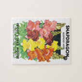  zeepakketlabel kunst, Snapdragon Flowers Legpuzzel (Horizontaal)
