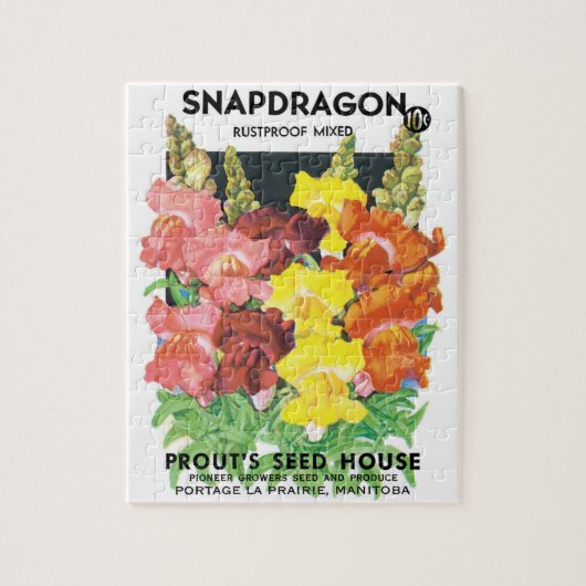  zeepakketlabel kunst, Snapdragon Flowers Legpuzzel (Verticaal)