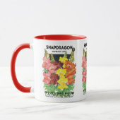  zeepakketlabel kunst, Snapdragon Flowers Mok (Links)