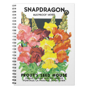 zeepakketlabel kunst, Snapdragon Flowers Notitieboek