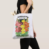  zeepakketlabel kunst, Snapdragon Flowers Tote Bag (Dichtbij)