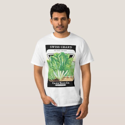  zeepakketlabel kunst, Zwitserse kaardwrakken T-shirt (Voorkant volledig)