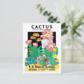  zeepakketlabel Kunstwoestijncactus Planten Briefkaart (Staand voorkant)