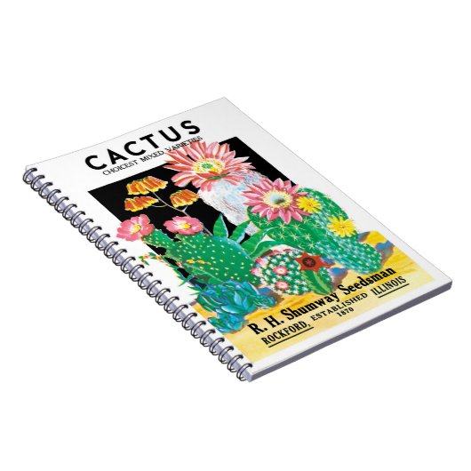 zeepakketlabel Kunstwoestijncactus Planten Notitieboek (Rechterzijde)