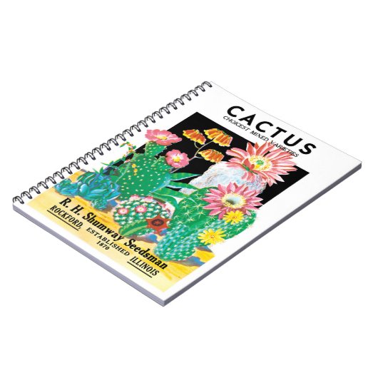  zeepakketlabel Kunstwoestijncactus Planten Notitieboek (Linkerzijde)