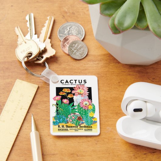  zeepakketlabel Kunstwoestijncactus Planten Sleutelhanger (Bureau)