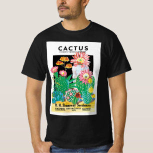  zeepakketlabel Kunstwoestijncactus Planten T-shirt