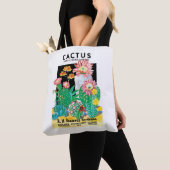  zeepakketlabel Kunstwoestijncactus Planten Tote Bag (Dichtbij)