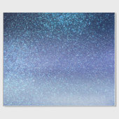 Zeepastel Blue Triple Glitter Ombre Gradient Cadeaupapier (Vlak)