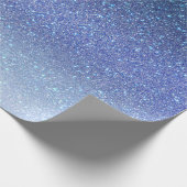 Zeepastel Blue Triple Glitter Ombre Gradient Cadeaupapier (Hoek)