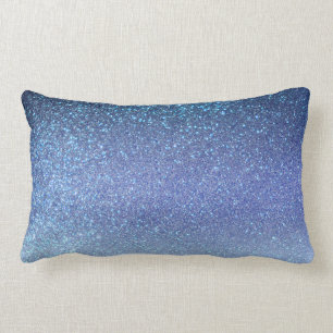 Zeepastel Blue Triple Glitter Ombre Gradient Kussen