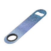 Zeepastel Blue Triple Glitter Ombre Gradient Speed Flessenopener (Achterkant Gekanteld)