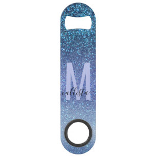 Zeepastel Blue Triple Glitter Ombre Gradient Speed Flessenopener