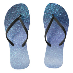 Zeepastel Blue Triple Glitter Ombre Gradient Teenslippers