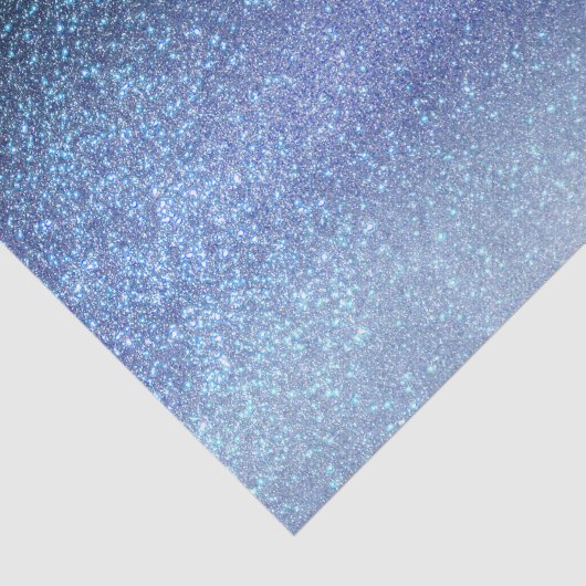 Zeepastel Blue Triple Glitter Ombre Gradient Tissuepapier (Detail)