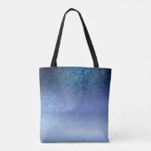 Zeepastel Blue Triple Glitter Ombre Gradient Tote Bag (Achterkant)