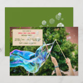 Zeepbel Feestje Kaart (Voorkant / Achterkant)