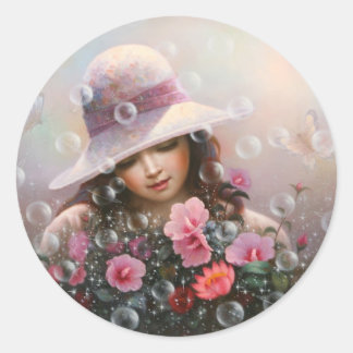 zeepbel meisje - Sharon's Song Ronde Sticker