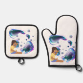 zeepbel ovenwant & pannenlap set (Voorkant)