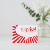 zeepbel van verrassingsfeestelijke toespraken visitekaartje (Staand voorkant)