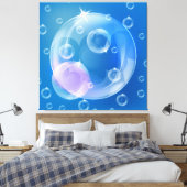 Zeepbellen Canvas Afdruk (Insitu (Slaapkamer))