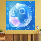 Zeepbellen Canvas Afdruk (Insitu (Woonkamer))