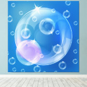 Zeepbellen Canvas Afdruk (Insitu (Houten vloer))