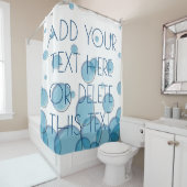 zeepbellen en Jouw tekst Douchegordijn (In situ)