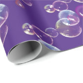 zeepbellen op Paars Cadeaupapier (Rol Hoek)