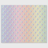 Zeepbellen op pastelregenboog cadeaupapier (Vlak)