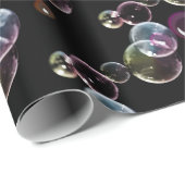 zeepbellen op zwart cadeaupapier (Rol Hoek)