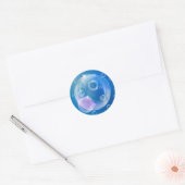 Zeepbellen Ronde Sticker (Envelop)