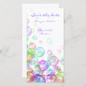 Zeepbellen Save The Date (Voorkant / Achterkant)