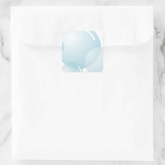 Zeepbellen Vierkante Sticker (Tas)