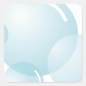 Zeepbellen Vierkante Sticker (Voorkant)